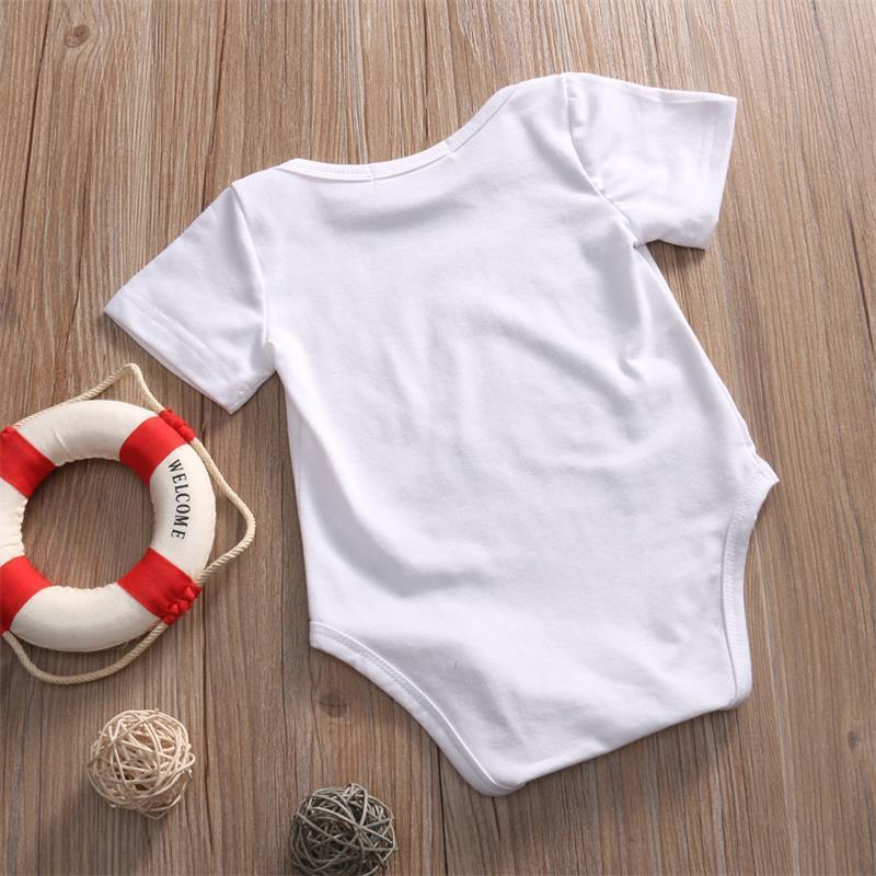 Newborn Infant Baby Boy Girl Bodysuit short sleeve o-neck summer  Jumpsuit Outfit Sunsuit Clothes Set - ebowsos