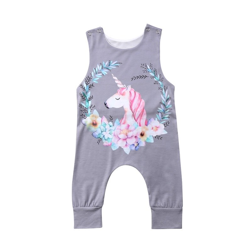 Newborn Infant Baby Boy Girls Cute Fashion Sleeveless Romper Jumpsuit Sunsuit Cotton Summer Clothes - ebowsos