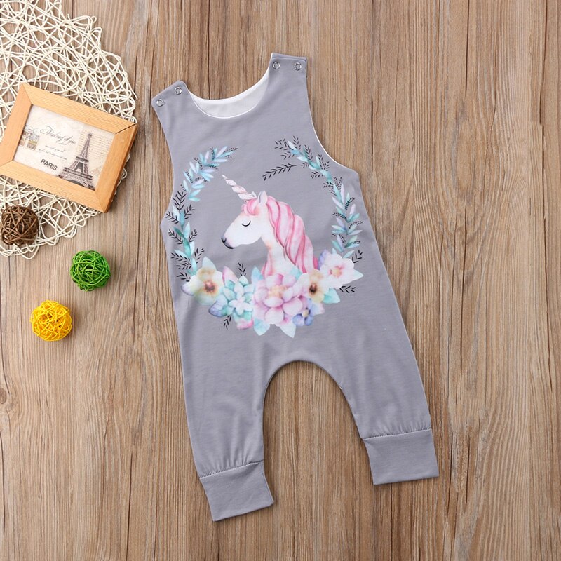 Newborn Infant Baby Boy Girls Cute Fashion Sleeveless Romper Jumpsuit Sunsuit Cotton Summer Clothes - ebowsos