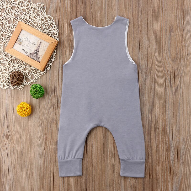 Newborn Infant Baby Boy Girls Cute Fashion Sleeveless Romper Jumpsuit Sunsuit Cotton Summer Clothes - ebowsos