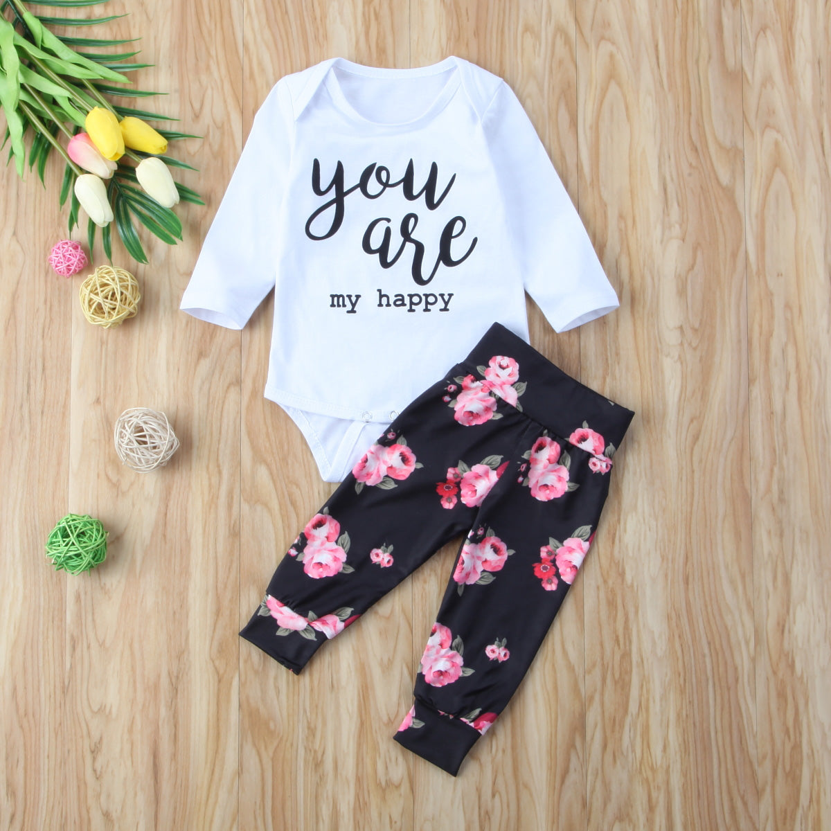 Newborn Infant Baby Boys Girls  Bodysuit/Pants/Clothes Outfits Set 0-18M - ebowsos