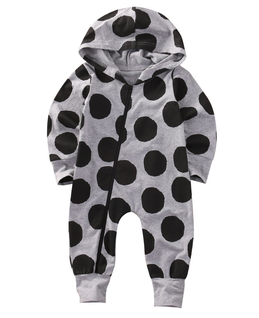 Newborn Infant Baby Boys Girls Romper Hooded Jumpsuit Clothes Outfits - ebowsos