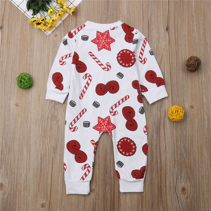 Newborn Infant Baby Girl Boy Outfit Long Sleeve Cotton Romper Jumpsuit Zip Pajamas Clothes - ebowsos