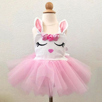 Newborn Infant Baby Girl Bunny Romper Princess Tutu Dress Clothes - ebowsos