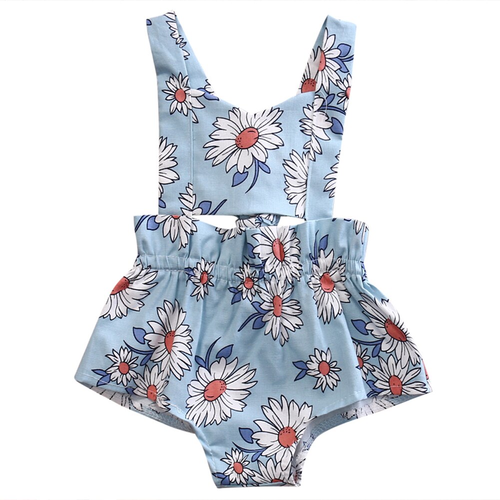 Newborn Infant Baby Girl Floral  Jumpsuit Bodysuit Outfits Sunsuit Clothes - ebowsos