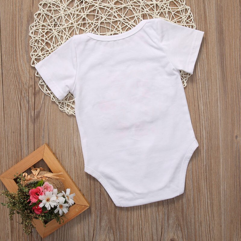 Newborn Infant Baby Girl Floral Short Sleeve Bodysuit Outfit Sunsuit Clothes - ebowsos