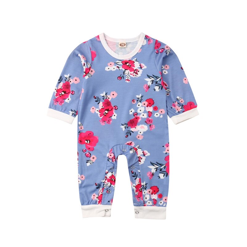 Newborn Infant Kids Baby Girls Romper Jumpsuit Outfit Boys Long Sleeve Clothes - ebowsos