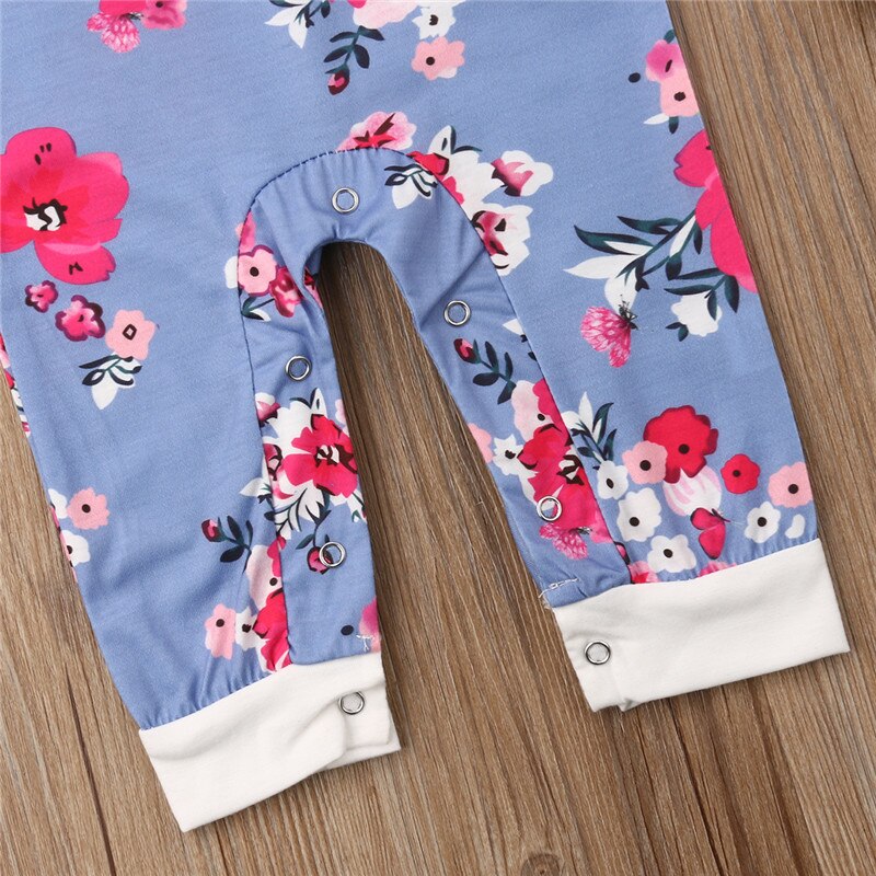 Newborn Infant Kids Baby Girls Romper Jumpsuit Outfit Boys Long Sleeve Clothes - ebowsos