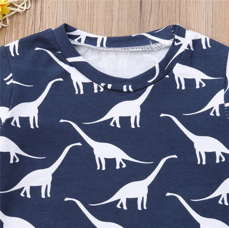 Newborn Kid Baby Boy Clothes Dinosaur Long Sleeve T Shirt Top+Pants Leggings Outfits Set - ebowsos