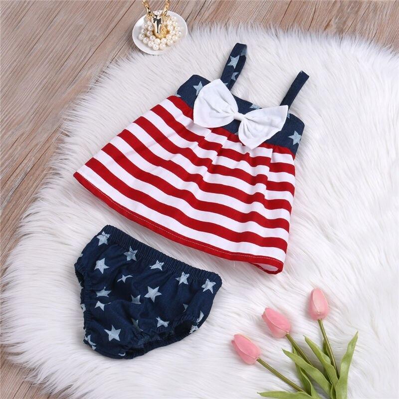 Newborn Kids Baby Girl Clothes Tops Cute Mini Sling off shoulder Dress Blouse+PP Shorts Sunsuit 2Pcs Outfit Set - ebowsos