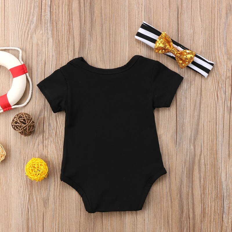 Newborn To Grandparents Baby Girls Jumpsuit Summer Bodysuit Playsuit Cotton Sunsuit Outfit T shirt - ebowsos