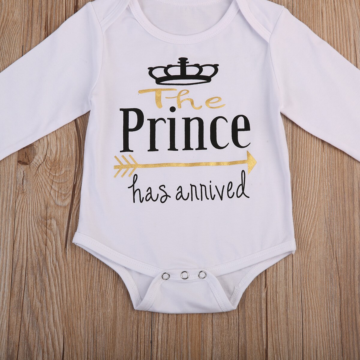 Newborn Toddler Baby Boy Prince Bodysuit Jumpsuit Clothes Outfits 0-24M - ebowsos