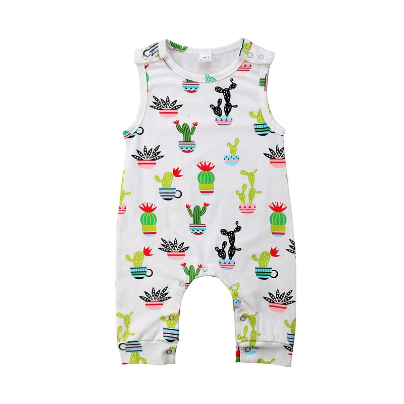 Newborn Toddler Baby Boys Girls Clothes Romper Sleeveless Cotton Casual Jumpsuit Outfits Clothing Baby Boy 0-3T - ebowsos