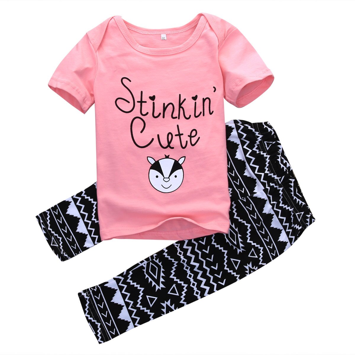 Newborn Toddler Baby Gilr Summer Outfit Tops T-Shirt+Pants Trousers Clothing Set - ebowsos