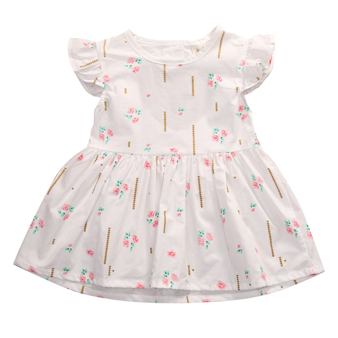 Newborn Toddler Baby Girl Dress Princess Party Casual Sleeveless Cotton Dresses - ebowsos