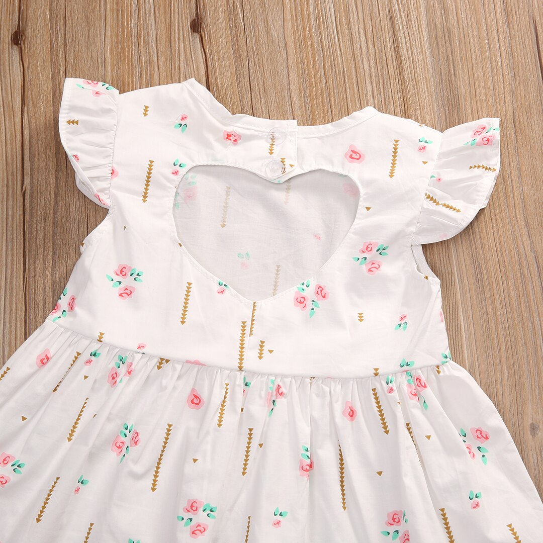 Newborn Toddler Baby Girl Dress Princess Party Casual Sleeveless Cotton Dresses - ebowsos