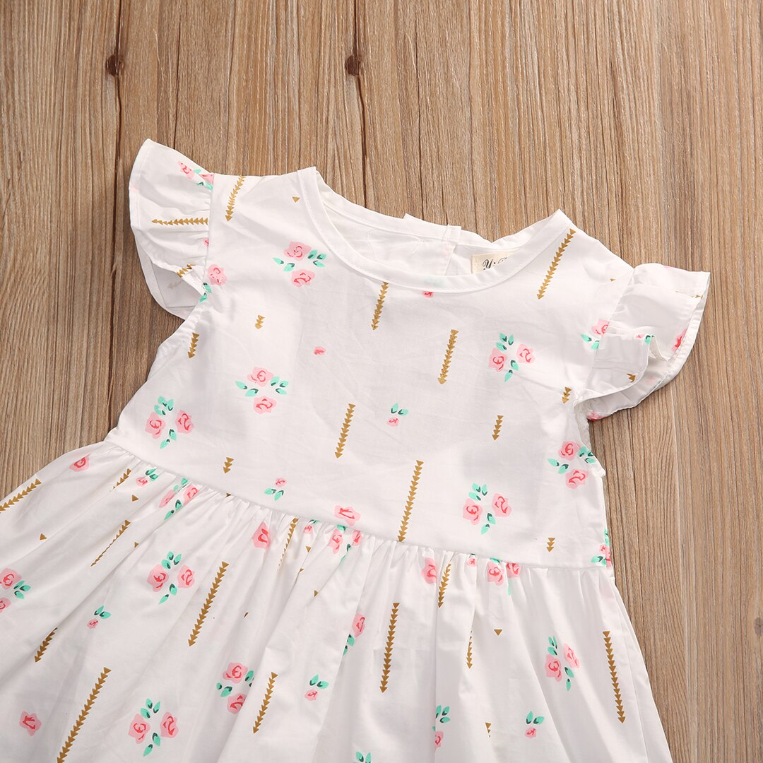 Newborn Toddler Baby Girl Dress Princess Party Casual Sleeveless Cotton Dresses - ebowsos