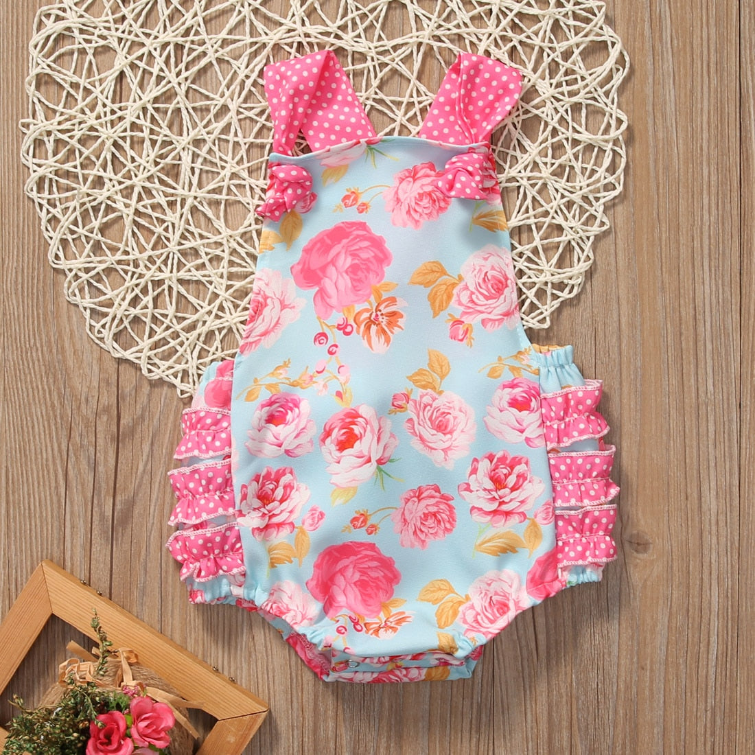 Newborn Toddler Infant Baby Girl  Jumpsuit Bodysuit Outfit Sunsuit Clothes - ebowsos