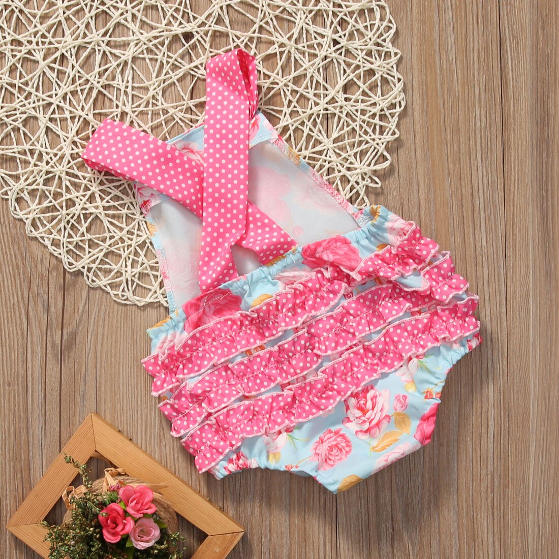 Newborn Toddler Infant Baby Girl  Jumpsuit Bodysuit Outfit Sunsuit Clothes - ebowsos