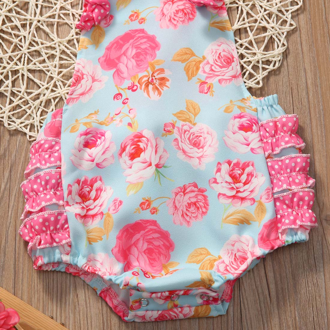 Newborn Toddler Infant Baby Girl  Jumpsuit Bodysuit Outfit Sunsuit Clothes - ebowsos