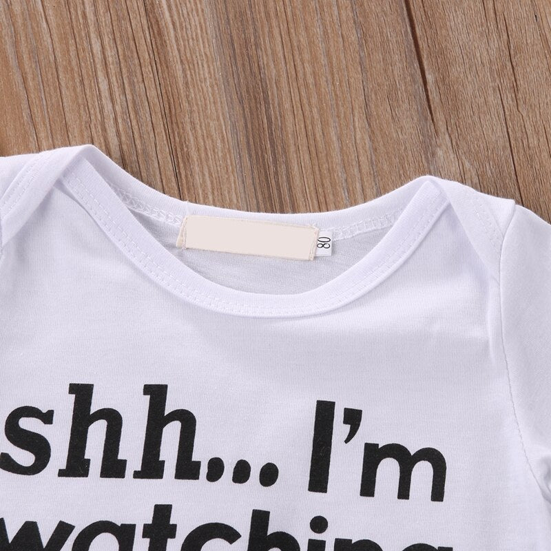 Newborn Toddler Infant Baby Girl Short Sleeve Letter Romper Cotton Jumpsuit Outfit Sunsuit Clothes - ebowsos