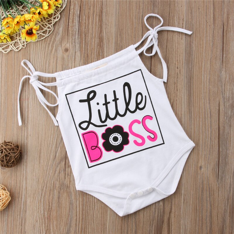 Newborn Toddler Infant Baby Girls Jumpsuit Bodysuit Clothes Outfits Playsuit Sleeveless Strap Summer Sunsuit - ebowsos