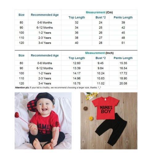 Newborn Toddler Kids Baby Boy T-shirt Tops+Long Pants 2PCS Outfits Clothes Set - ebowsos