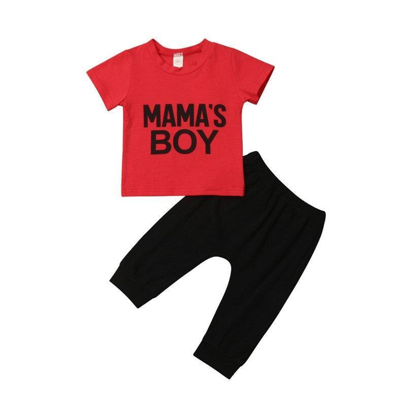 Newborn Toddler Kids Baby Boy T-shirt Tops+Long Pants 2PCS Outfits Clothes Set - ebowsos