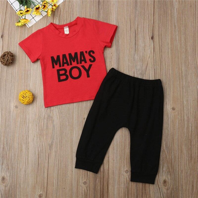 Newborn Toddler Kids Baby Boy T-shirt Tops+Long Pants 2PCS Outfits Clothes Set - ebowsos