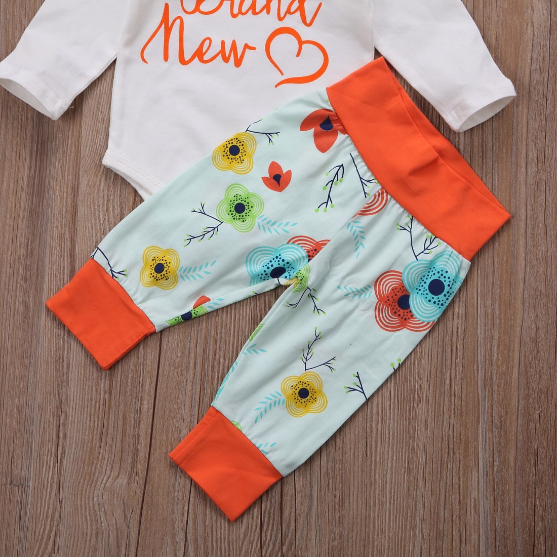 Newnborn Baby Girl Boy Clothes Jumpsuit Romper Bodysuit Long Pants Outfits Set - ebowsos