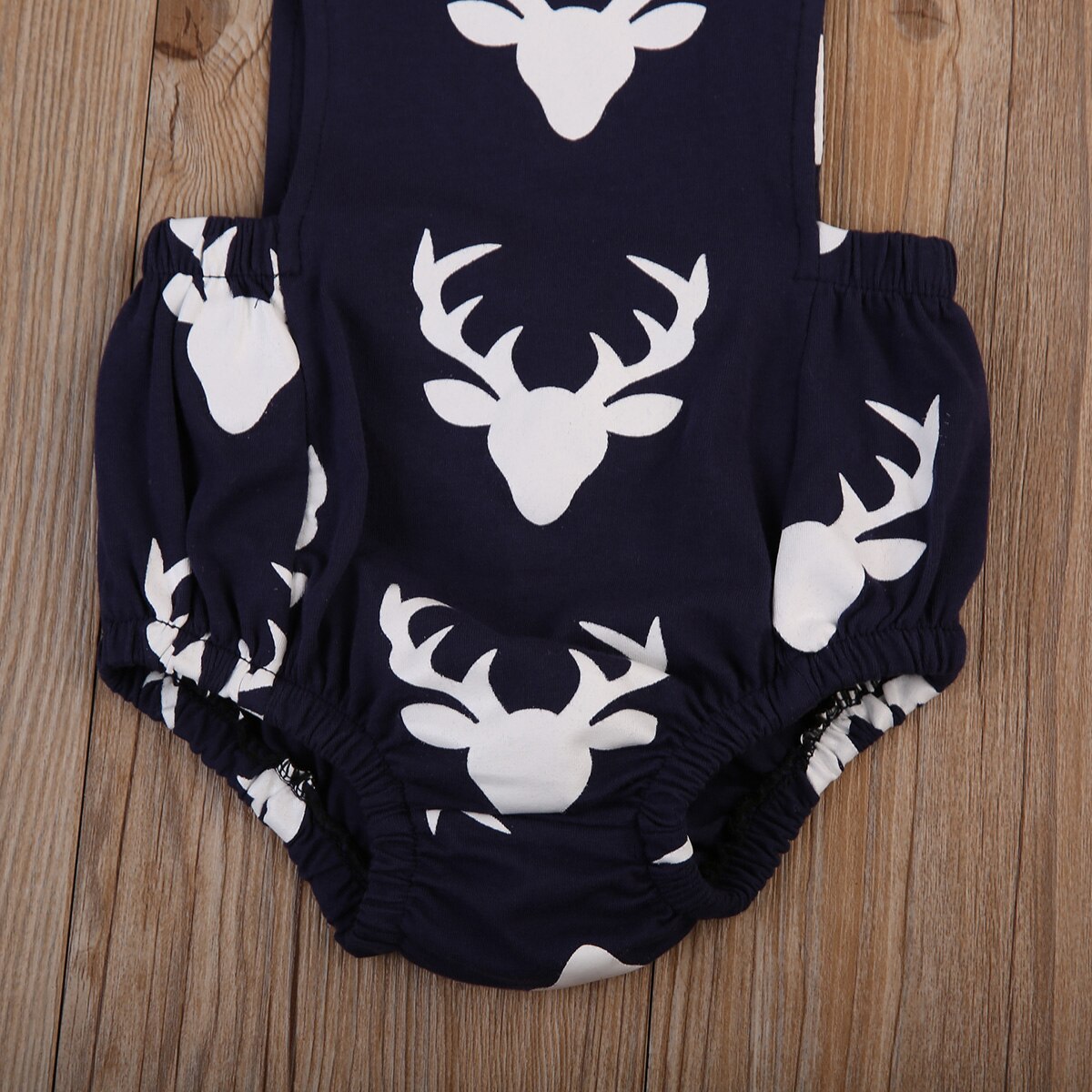 Nice Newborn Baby Boy Girl Deer Sleeveless Playsuit Bodysuit Jumpsuit Clothes Outfit - ebowsos