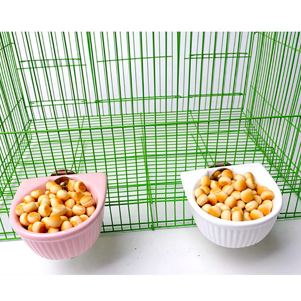 Non-Slip Anti-Turn Hamster Bowl Ceramic Hanging Pet Food Bowl Pet Feeder Bowl For Chinchill Gerbil Pet Feeding Supplies-ebowsos