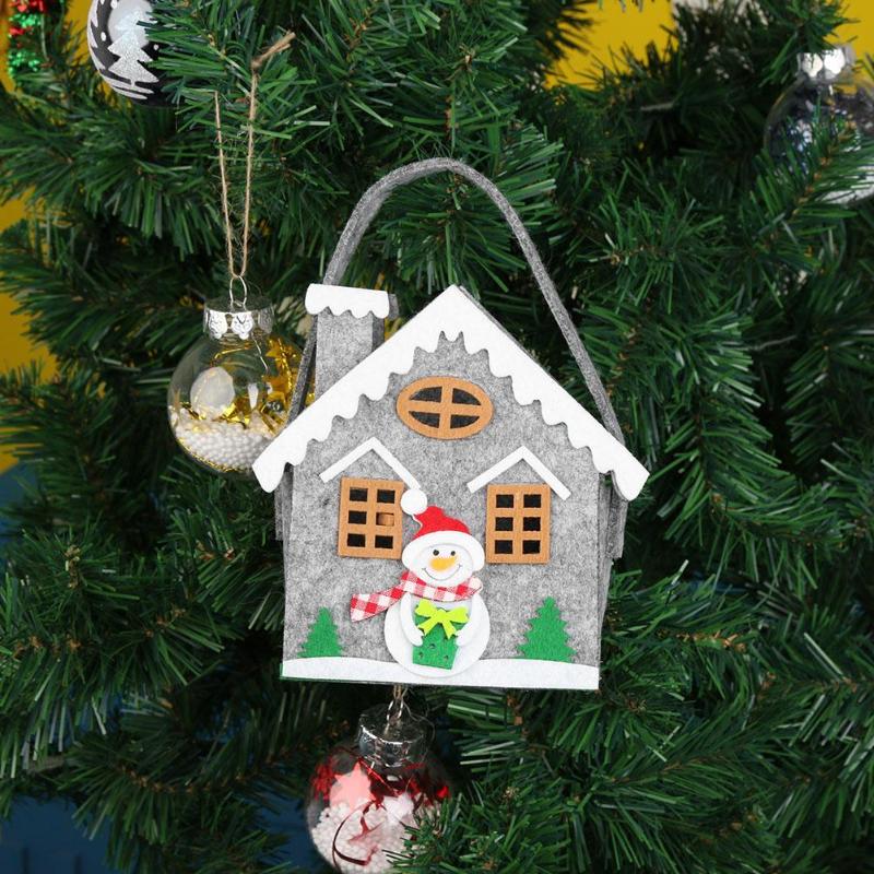 Non-Woven Cartoon Christmas Candy Bag Xmas Tree Hanging Pendant Party Decor - ebowsos