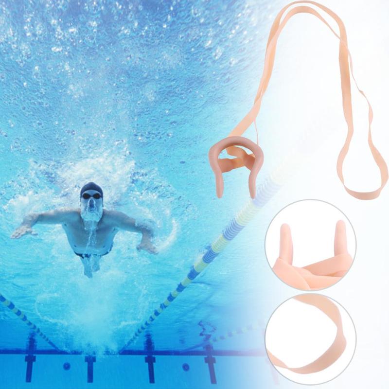 Non-skid Soft Silicone Rope Noise Clip Swim Earplugs for Kids Adult Swimming Diving Water Sports Pool & Accessories-ebowsos