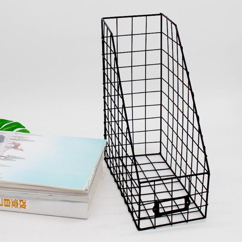 Nordic Desktop File Storage Rack Office Supply Grid Magazine Save Shelf - ebowsos