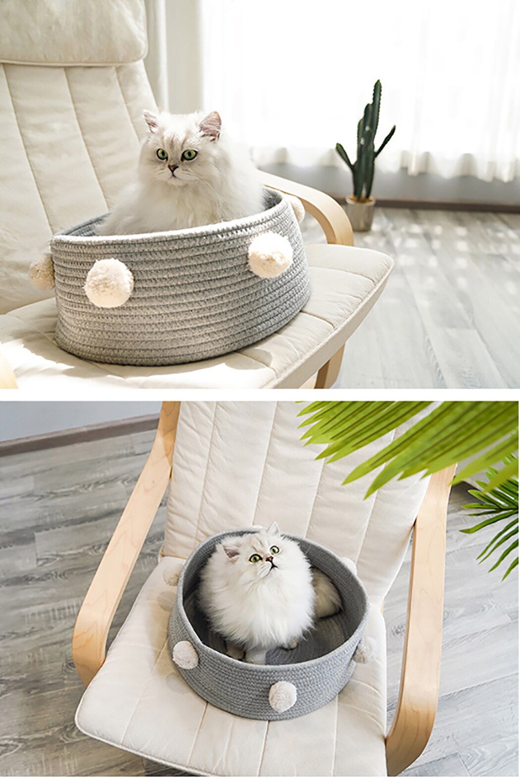 Nordic Pure Cotton Pet House Bed Creative Universal Breathable Cotton Pet Nest Pet Cave For Dog Cat Pet Supplies-ebowsos