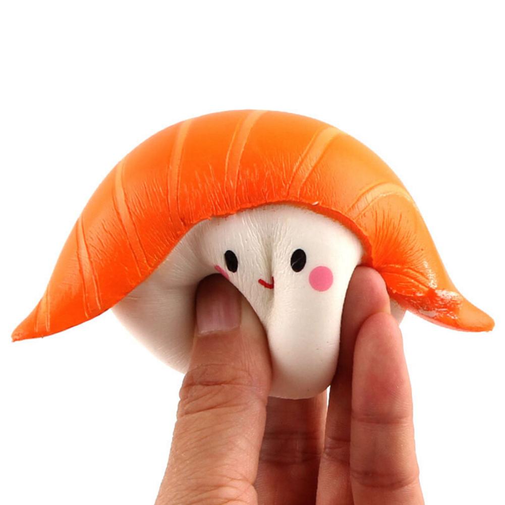 Novelty Squeeze Rice Ball Salmon Sushi Slow Rising Pendant Phone Straps Vividly Japan Style Soft Keychain Kid Toy-ebowsos