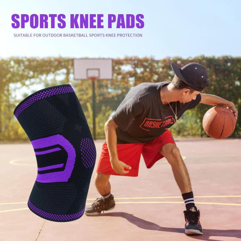 Nylon Comfortable Elastic Knee Elastic Nylon Knitting Pressure Support Leg Protector Hiking Basketball Knee Pad Sleeve-ebowsos