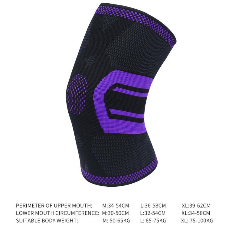 Nylon Comfortable Elastic Knee Elastic Nylon Knitting Pressure Support Leg Protector Hiking Basketball Knee Pad Sleeve-ebowsos