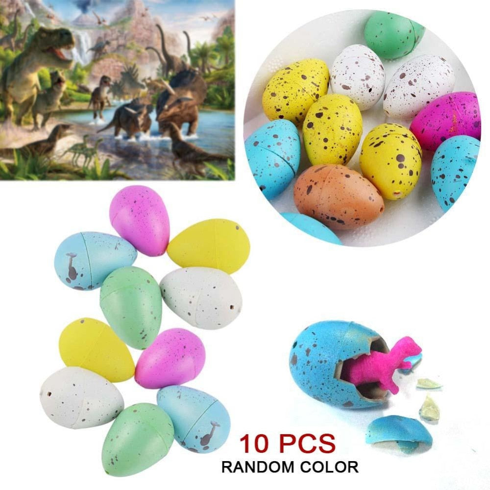 10pcs Kid Toy Dinosaur Eggs Magic Inflatable Hatching Dinosaur Add Water Growing Dinosaur Eggs Hot New-ebowsos