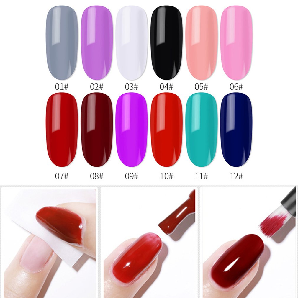 One Step Gel Nail Polish Pen No Base Top Coat Need Saviland Soak Off UV LED Nail Varnish Nail Art Kit - ebowsos