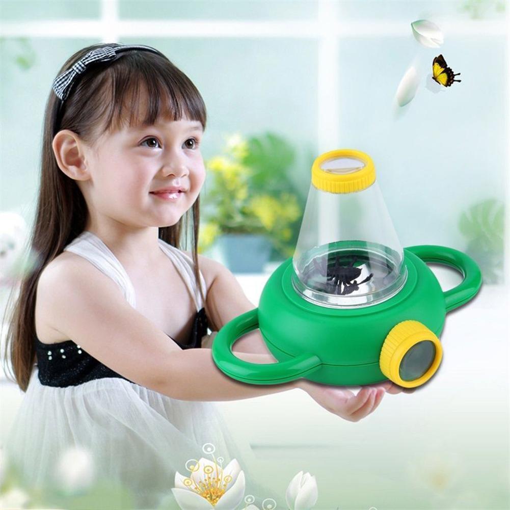 Original Magnifier Two Way Bug Insect Viewer Observation Kids Toy Magnifying Glass Children Educational Excellent Toy-ebowsos