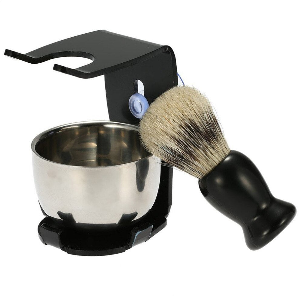 Original Manual Shaving Brush Set With Sucker Old-fashioned Men Shavers Shaving Razor Hair Beard Razor Suit For Home Salon sell - ebowsos