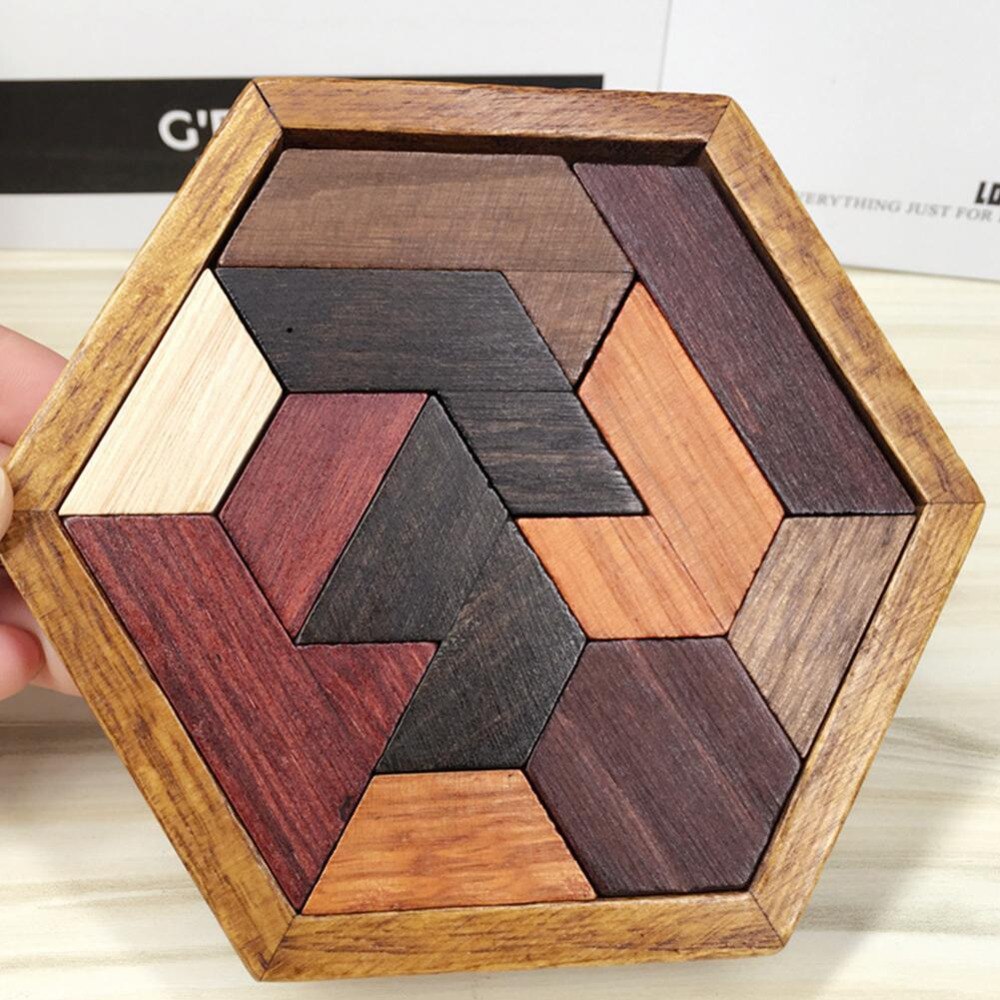 Original Wooden Puzzle Toy Tangram/Jigsaw Board Geometric Shape Children Educational & Learning Toy Gift Drop Shipping-ebowsos