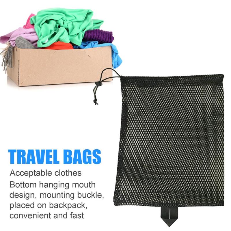 Outdoor Camping Package Ultralight Mesh Stuff Sack Drawstring Storage Bag-ebowsos