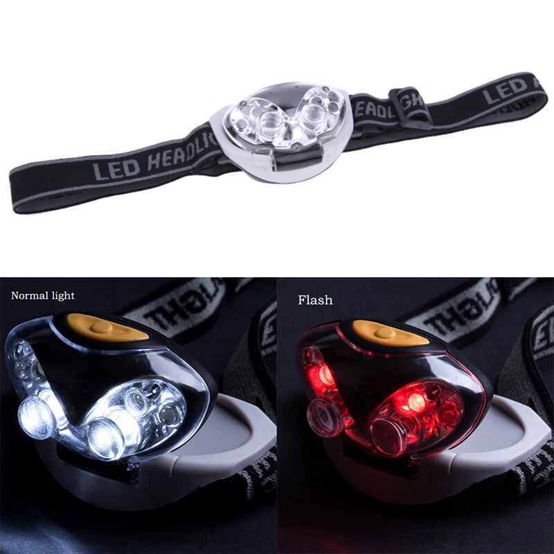 Outdoor Camping TICA Lumens 170Degree adjustable 6 LED Lights Headlight Fishing Head Lamp Head Light Miner's Lamp Cap-lamp-ebowsos