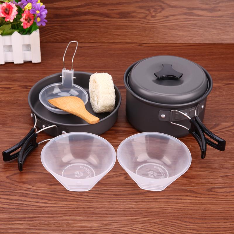 Outdoor Cookware Bowl Pot Pan Set Aluminum Alloy Camping Hiking Camping Kitchen Tools Cooking Picnic Bowls-ebowsos