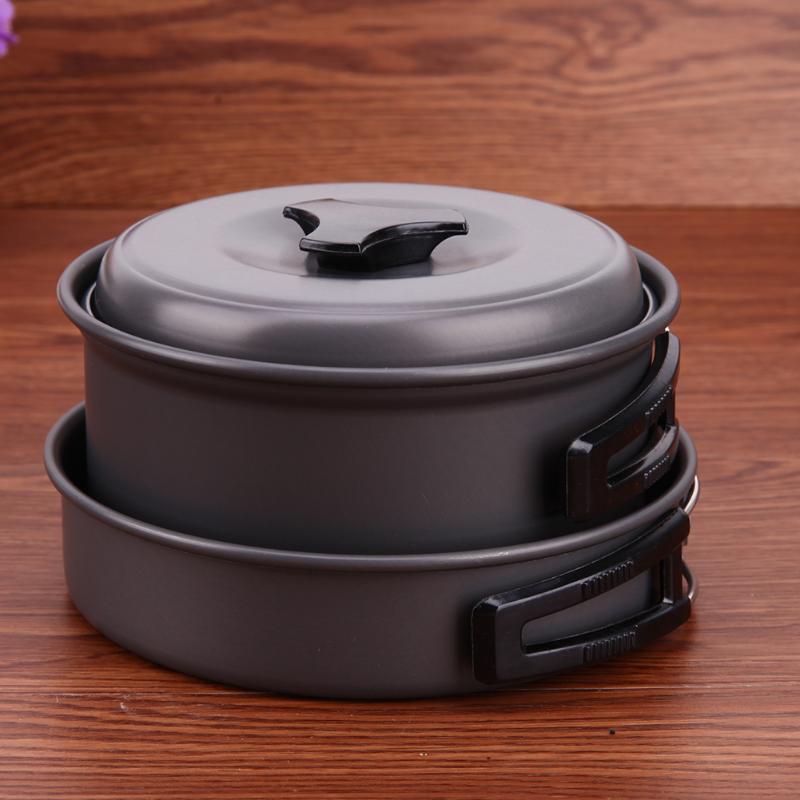 Outdoor Cookware Bowl Pot Pan Set Aluminum Alloy Camping Hiking Camping Kitchen Tools Cooking Picnic Bowls-ebowsos