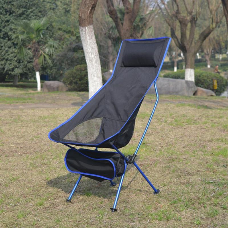 Outdoor Folding Chair Fishing Camping Hiking Gardening Portable Seat Stool Aluminum Alloy Fishing Camping Chair BBQ Stool-ebowsos