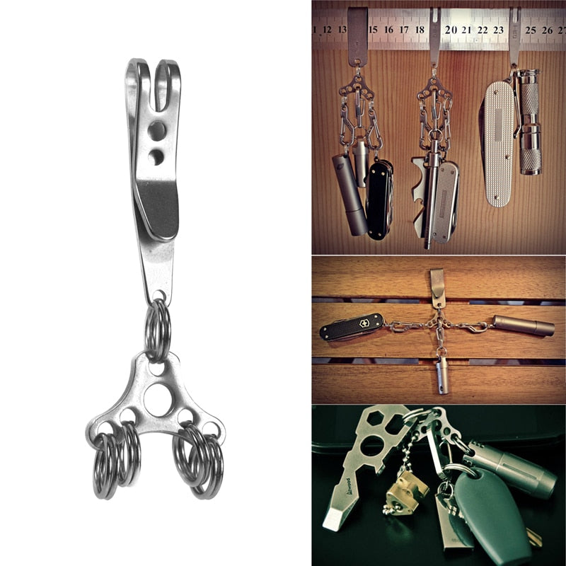 Outdoor Multi Function Buckle Set Key Hanger Knife Hanger Mini Pocket Suspension Clip with Buckle Set Outdoor Quicklink US#V-ebowsos